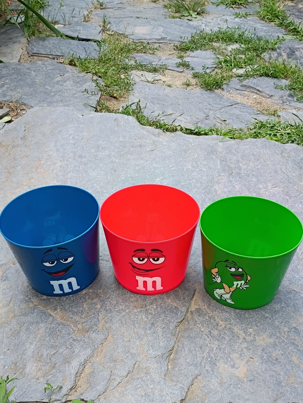 M&M'S Blue, Red & Green Character Buckets